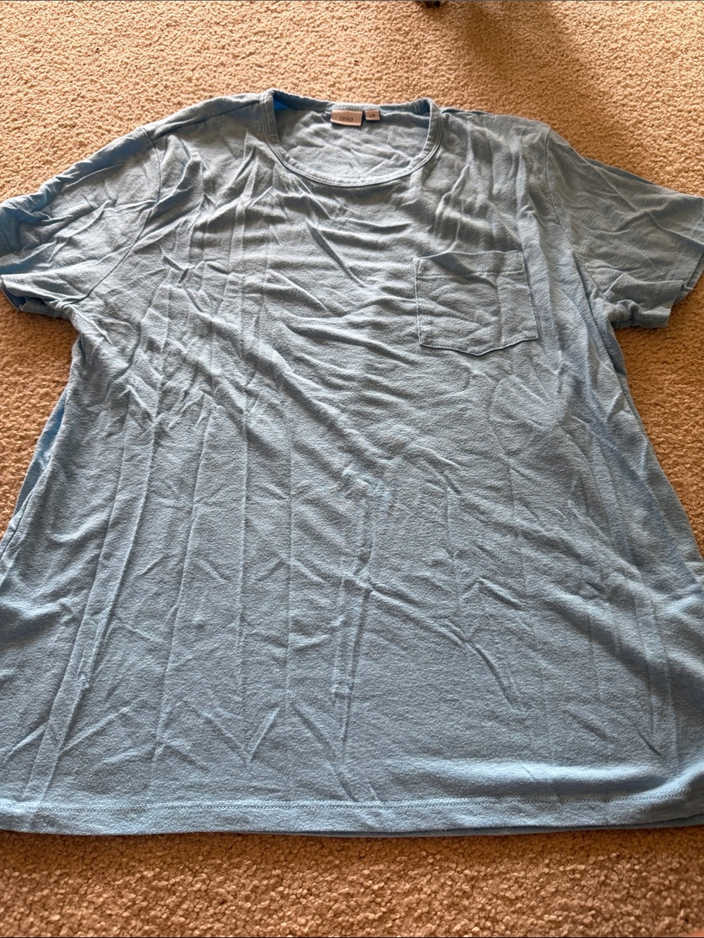 Onia Light Blue Short Sleeve Pocket Tee